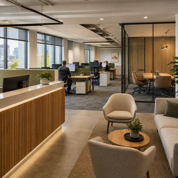 complete furniture setup for a modern Australian business office