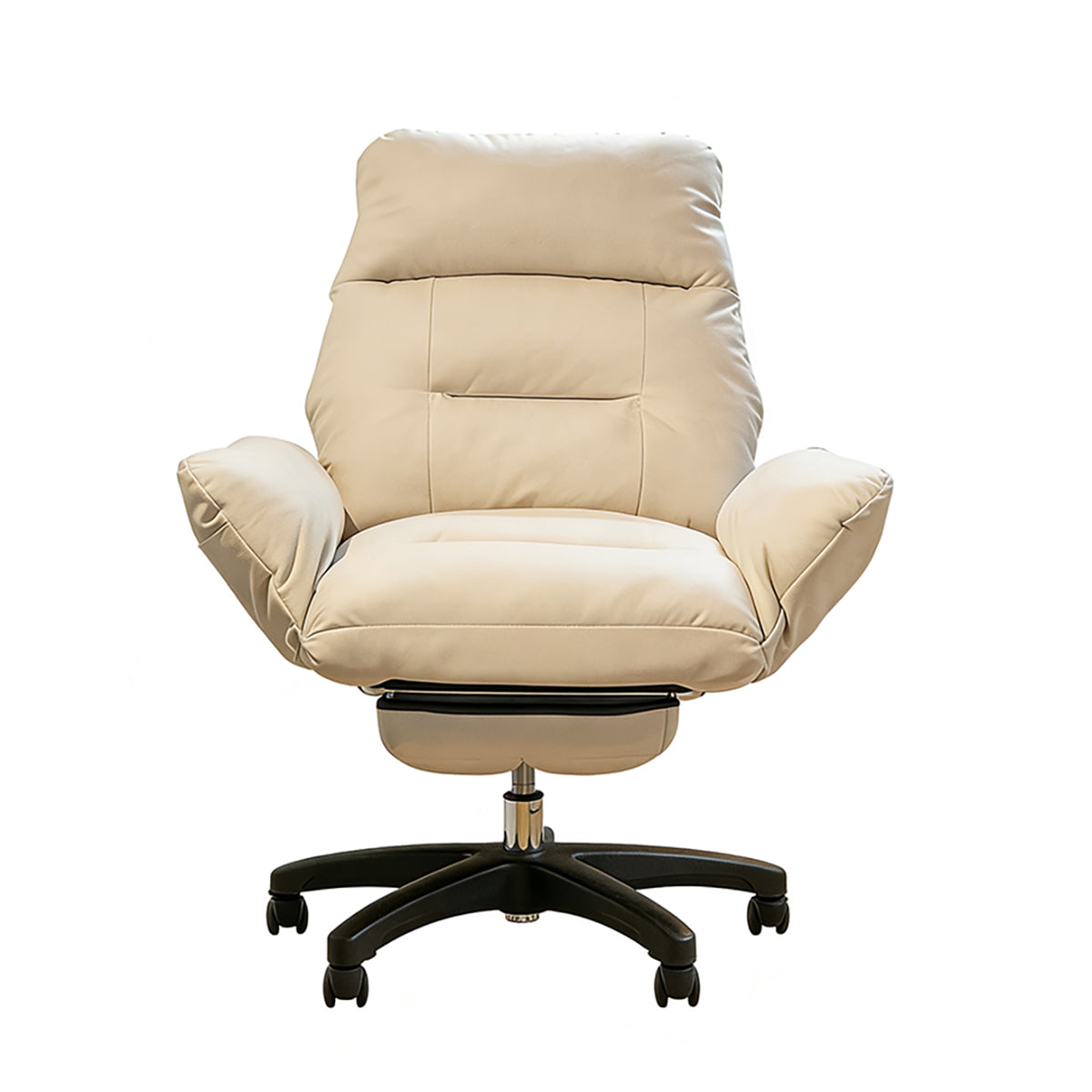 Ergonomic Reclining Office Sofa Chair with Footrest & Height Adjustment
