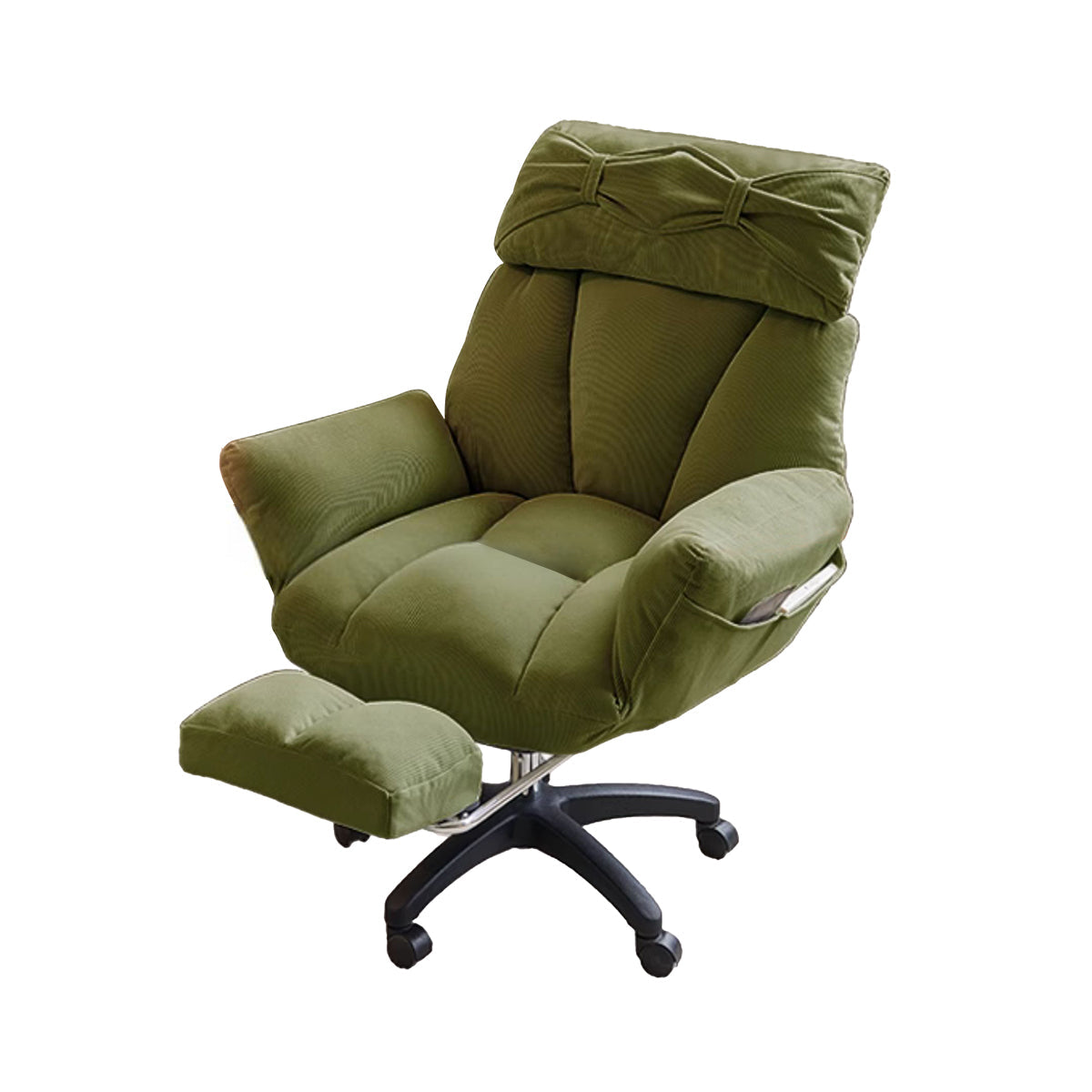 Adjustable 360¡ã Swivel Chair with Footrest High Resilience Foam and Multiple Recline Settings