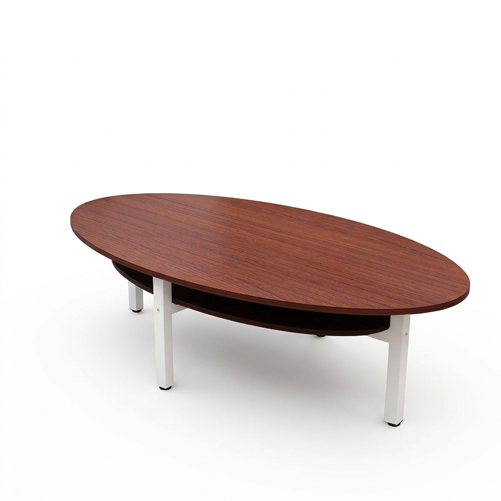 Oval Meeting Table Set Modern Conference Desk with Chairs | 1.2m-2.4m