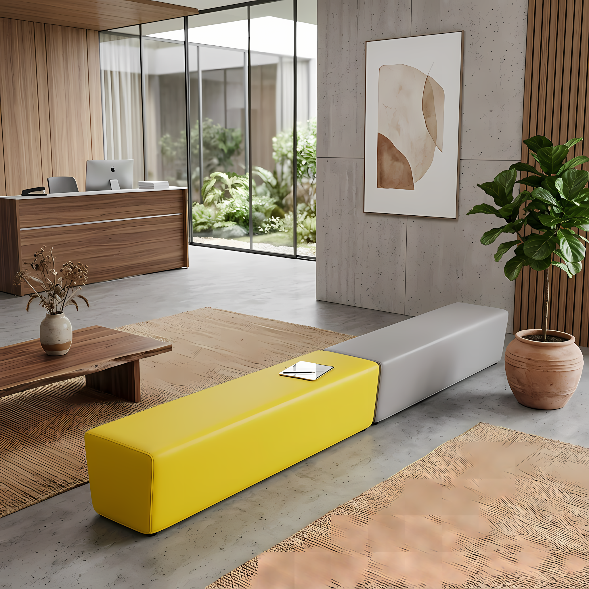 BDLFurniture Modular Waiting Bench Custom Sofa Seating for Salons & Clinics