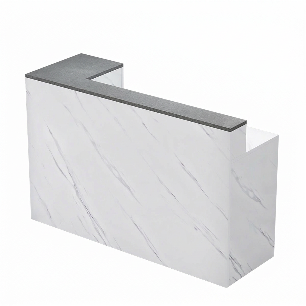Modern Reception Counter: Compact Cashier Station for Retail & Convenience Stores