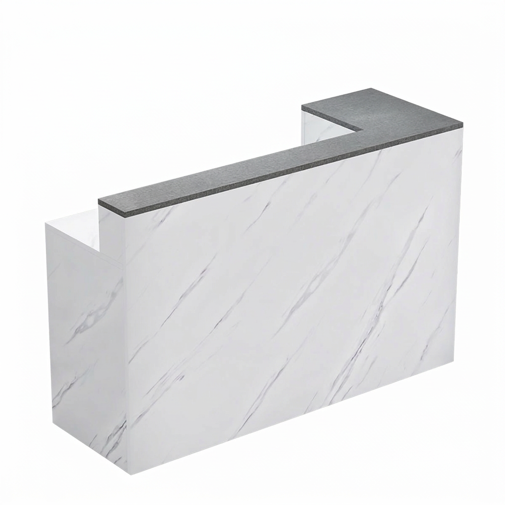 Modern Reception Counter: Compact Cashier Station for Retail & Convenience Stores