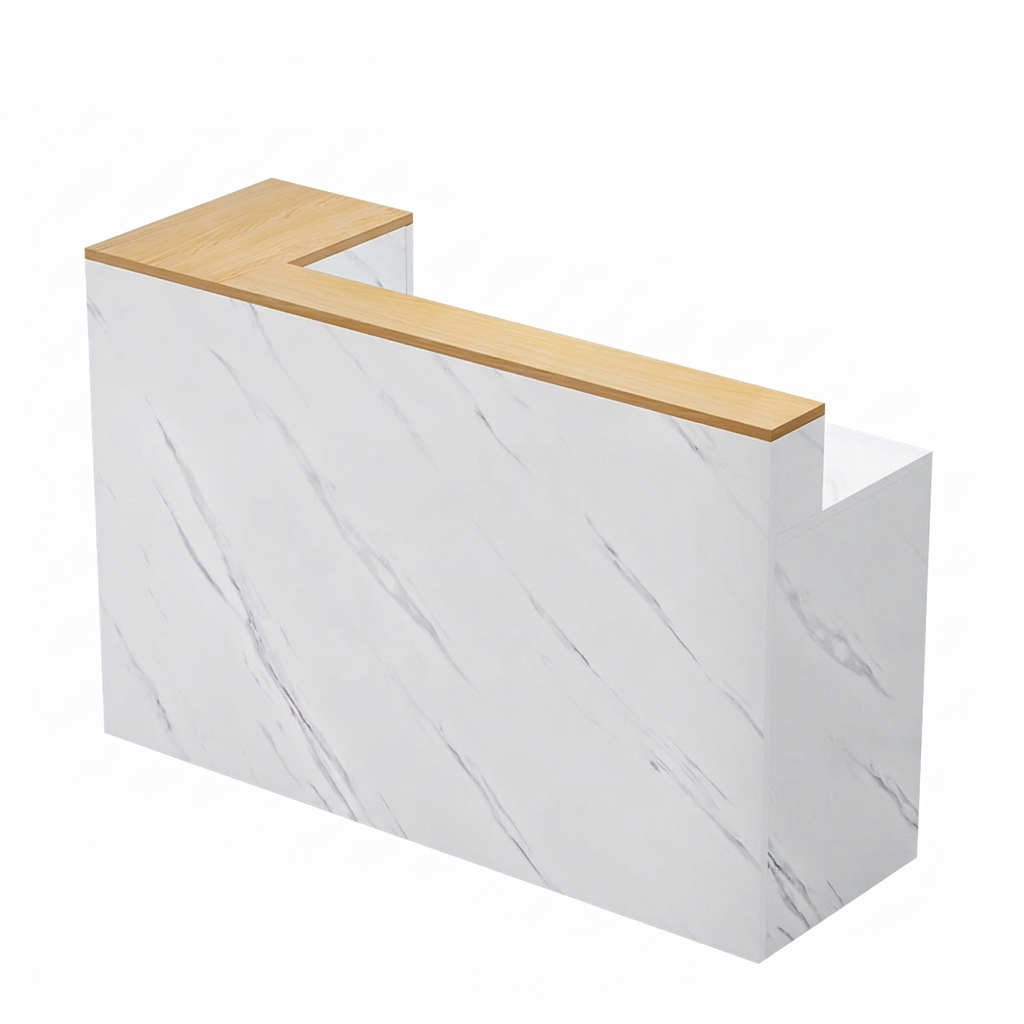 Modern Reception Counter: Compact Cashier Station for Retail & Convenience Stores