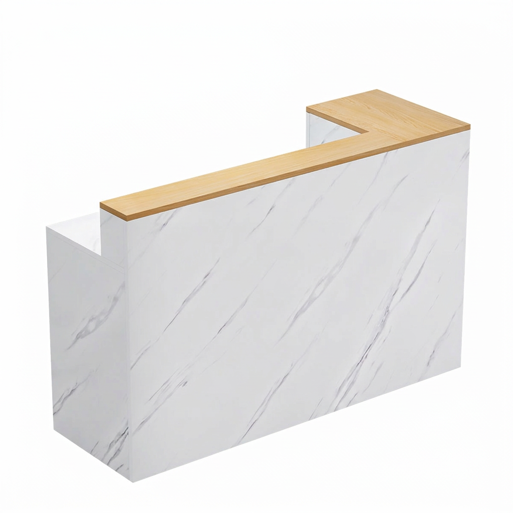 Modern Reception Counter: Compact Cashier Station for Retail & Convenience Stores