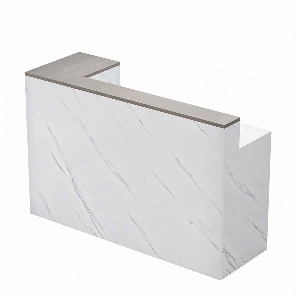 Modern Reception Counter: Compact Cashier Station for Retail & Convenience Stores
