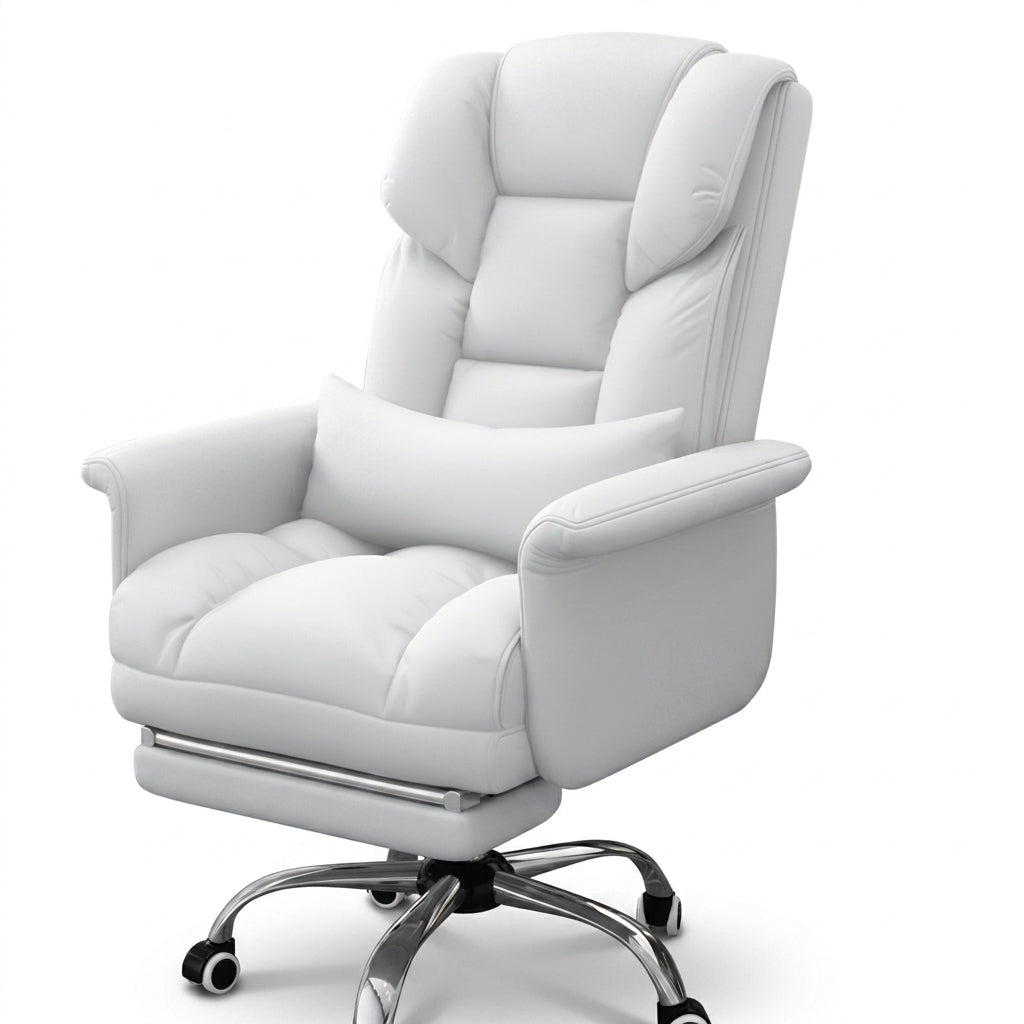 Ergonomic Reclining Office Chair, 360° Swivel, Adjustable Height, Optional Footrest