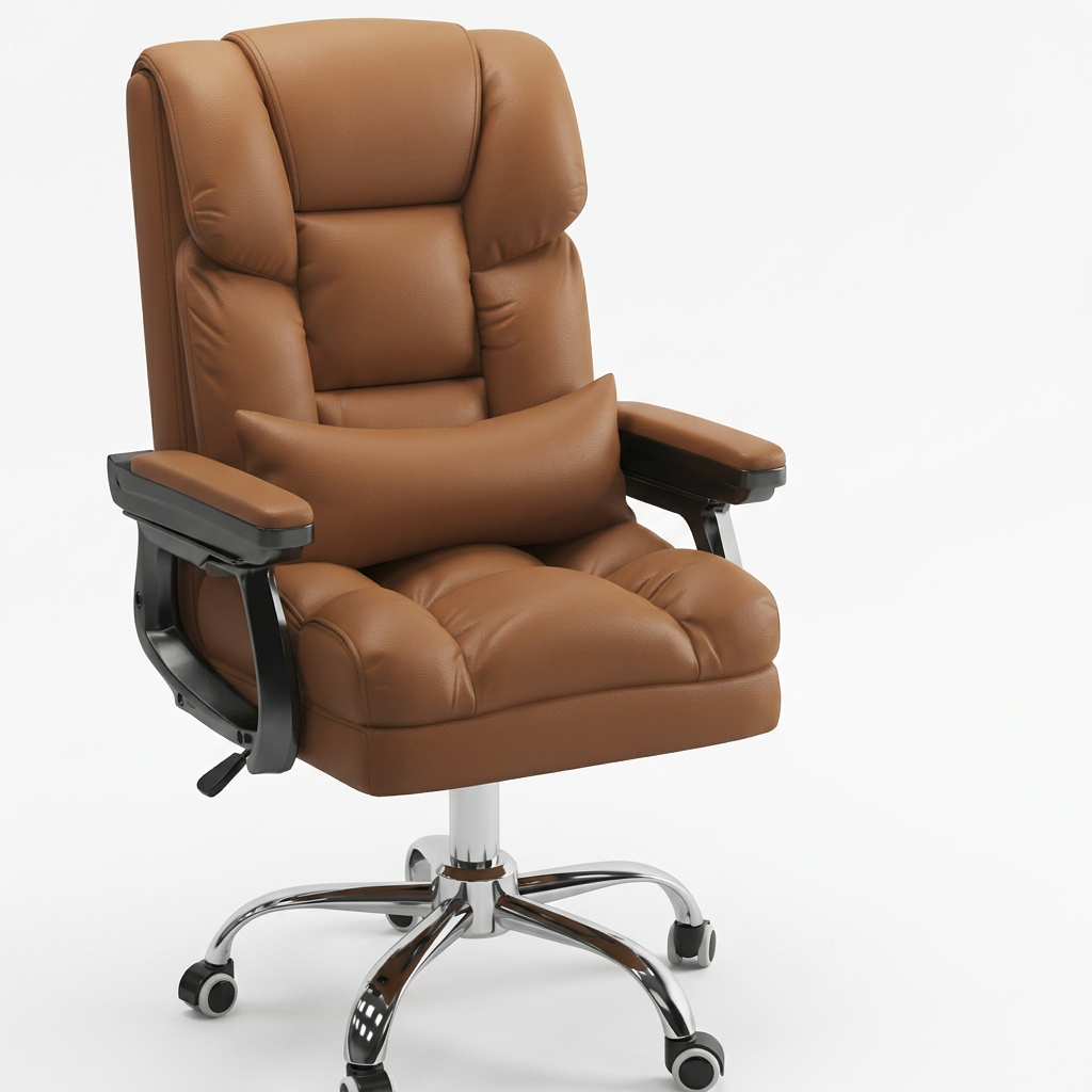 Ergonomic Reclining Office Chair, 360° Swivel, Adjustable Height, Optional Footrest