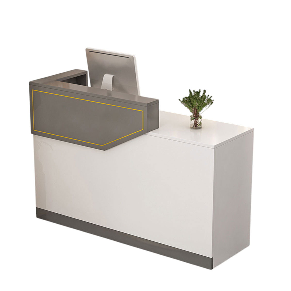 Compact Reception Desk – Modern Corner Counter for Salons, Boutiques & Beauty Stores