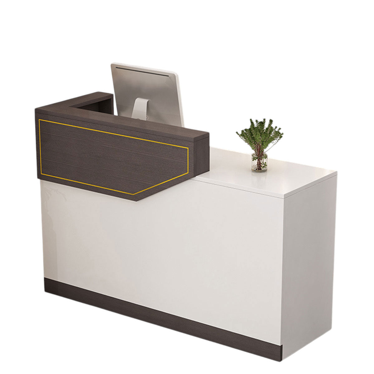 Compact Reception Desk – Modern Corner Counter for Salons, Boutiques & Beauty Stores