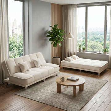 Foldable Sofa Bed: 2-in-1 Space-Saving Sleeper with Latex & Foam Cushioning