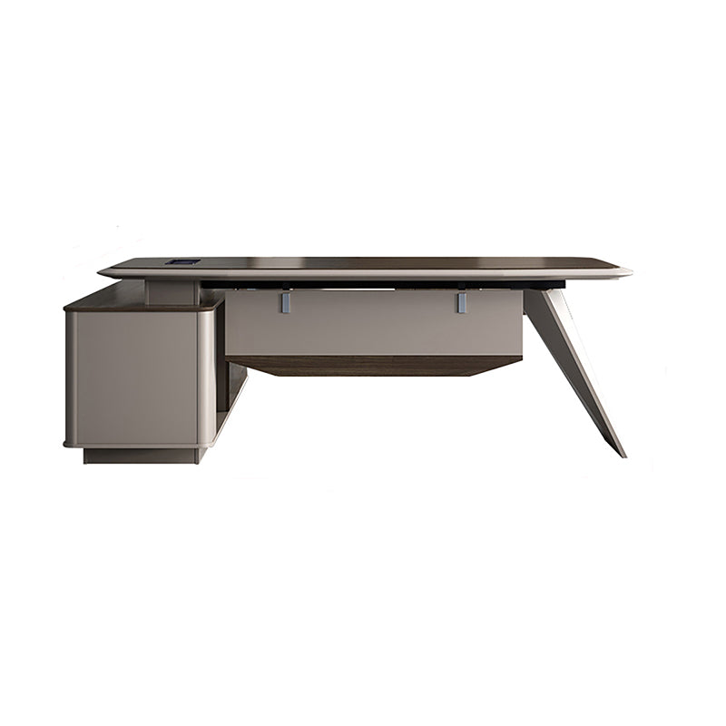 BDLFurniture Modern L-Shaped Executive Desk with Return Optional File Cabinet Chair 160-320cm