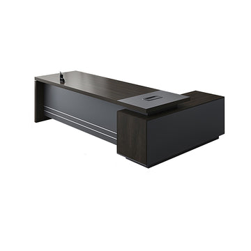 BDLFurniture Modern L-Shaped Executive Desk with Return Optional File Cabinet Chair 160-320cm