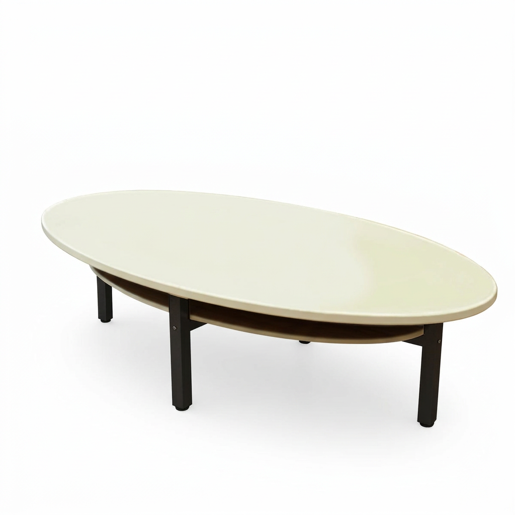 Oval Meeting Table Set Modern Conference Desk with Chairs | 1.2m-2.4m