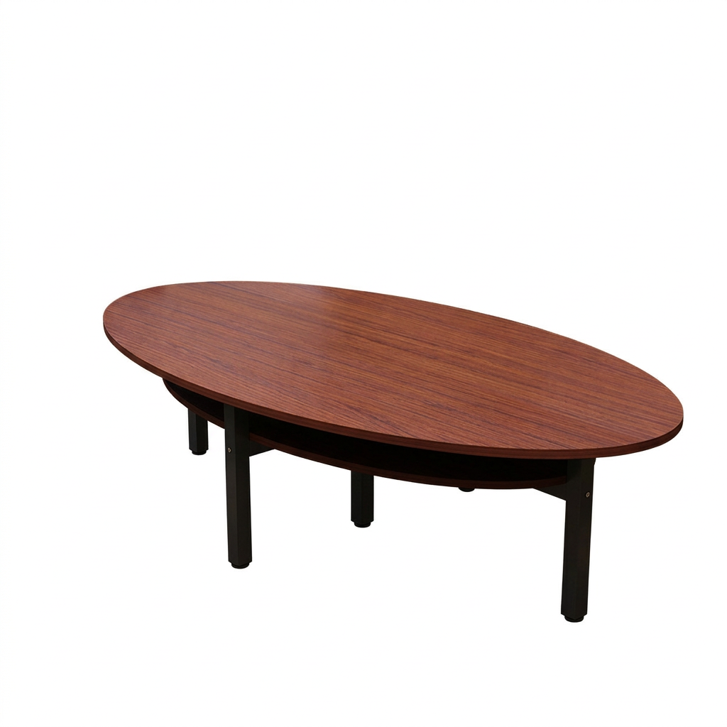 Oval Meeting Table Set Modern Conference Desk with Chairs | 1.2m-2.4m