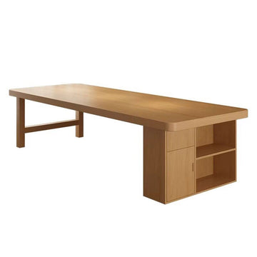 Solid Wood Meeting Table Conference Desk Library Study Office Table 50mm Top
