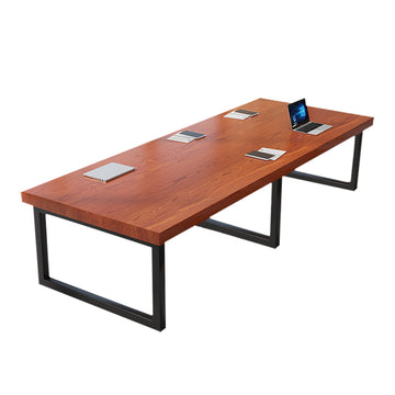 Solid Wood Conference Table with 5cm Thick Top for Office Meeting Rooms and Boardrooms