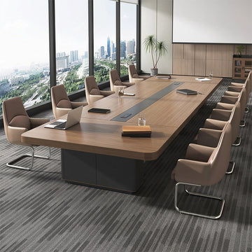 Large Boardroom Table & Meeting Table and Chairs Set Rectangular Commercial & Conference Table