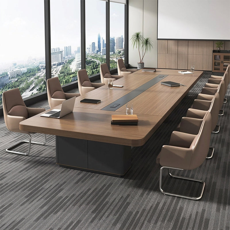 Large Boardroom Table & Meeting Table and Chairs Set Rectangular Commercial & Conference Table