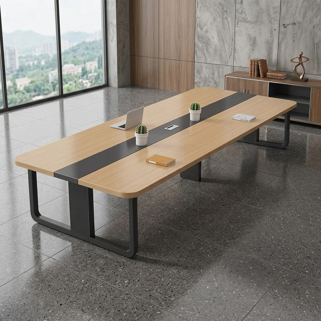 Modern Conference Table: 160-600cm Meeting Room Desk with Optional Chairs