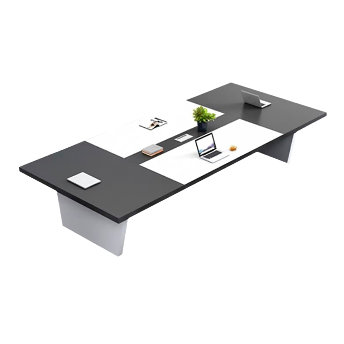 Modern Conference Table 5cm Thick Top Meeting Desk (2m-6m) | Optional Chairs
