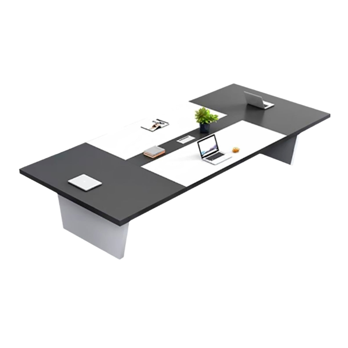 Modern Conference Table 5cm Thick Top Meeting Desk (2m-6m) | Optional Chairs