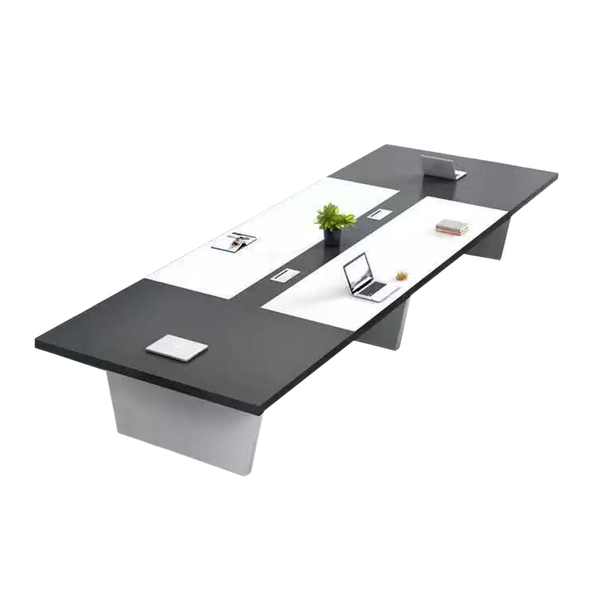 Modern Conference Table 5cm Thick Top Meeting Desk (2m-6m) | Optional Chairs