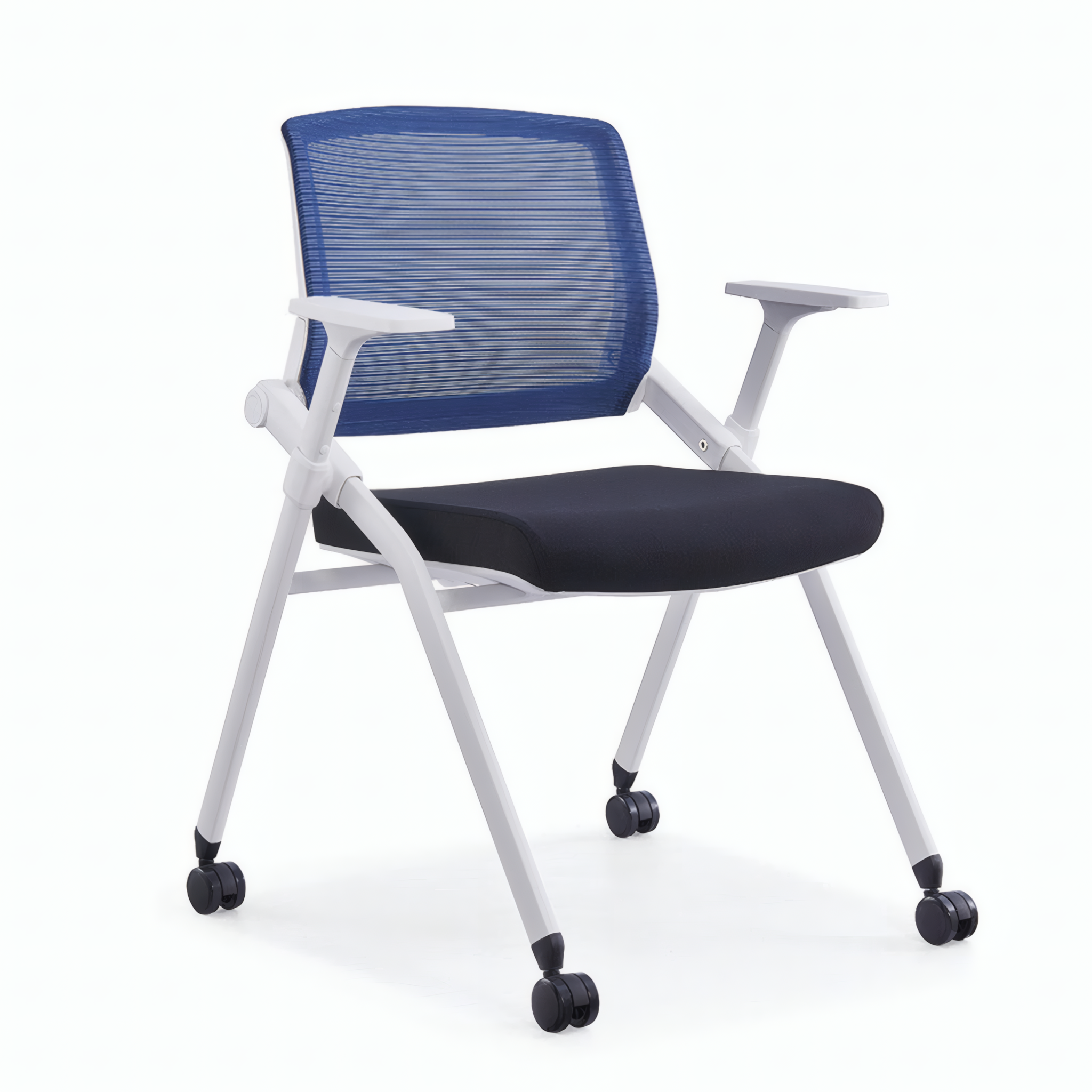 Mobile Training Table Flip Top Folding Boardroom Desk Modular Office Chairs Set