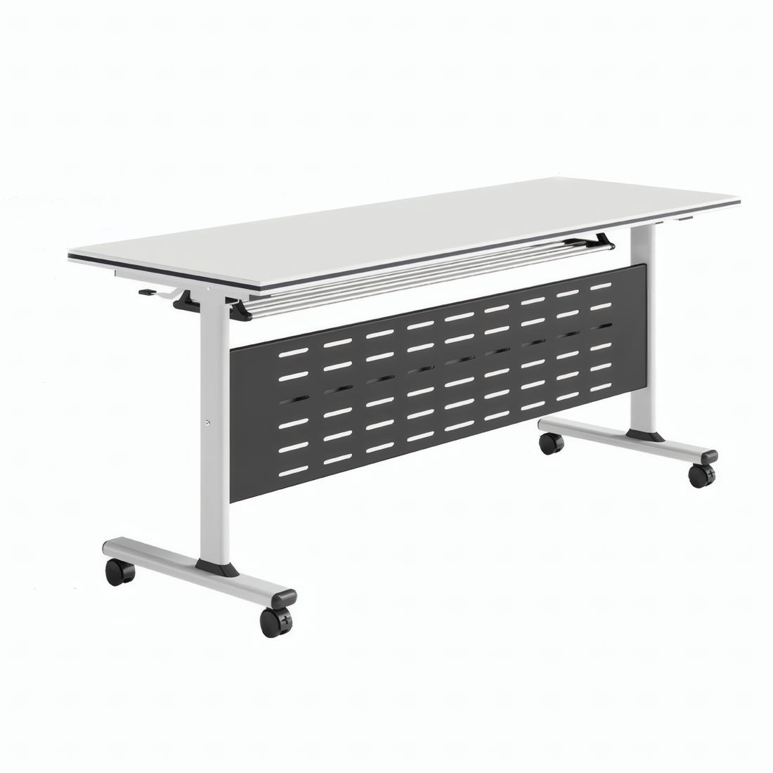 Modular Meeting Table Flip Top Conference Desk Mobile Training Room Table 120-180