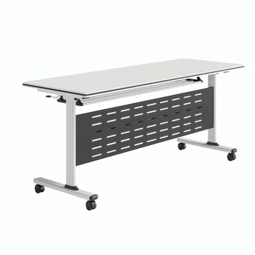 Modular Meeting Table Flip Top Conference Desk Mobile Training Room Table 120-180