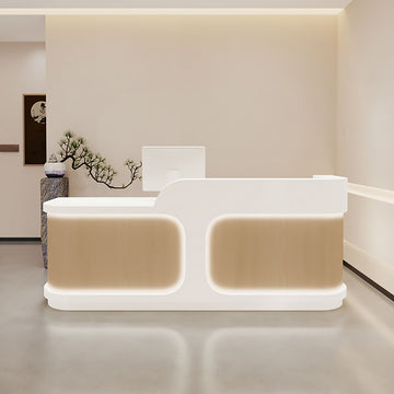 Modern Gloss Reception Desk & Front Desk for Clinic Wellness Studio by BDLFurniture