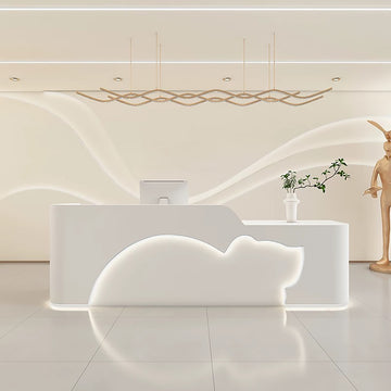 BDLFurniture Luxury Cream Reception Desk & Front Desk 120-400cm Pet & Wellness