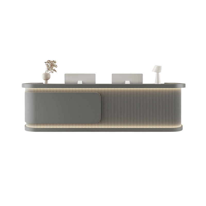 BDLFurniture Modern Gloss LED Reception Desk & Front Desk 140-380cm Marble Custom