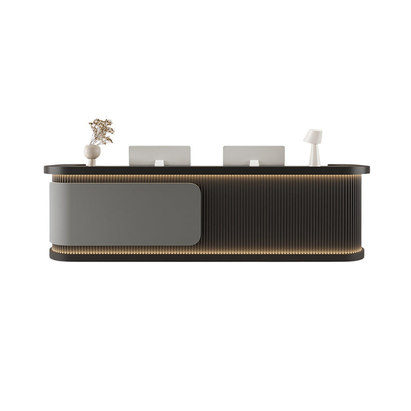 BDLFurniture Modern Gloss LED Reception Desk & Front Desk 140-380cm Marble Custom