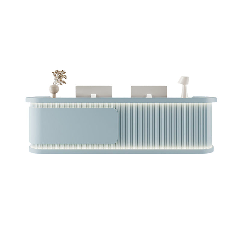 BDLFurniture Modern Gloss LED Reception Desk & Front Desk 140-380cm Marble Custom