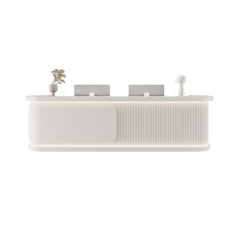 BDLFurniture Modern Gloss LED Reception Desk & Front Desk 140-380cm Marble Custom