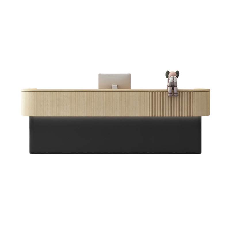 Modern Gloss LED Reception Desk & Front Desk 120-400cm CPU Cabinet by BDLFurniture