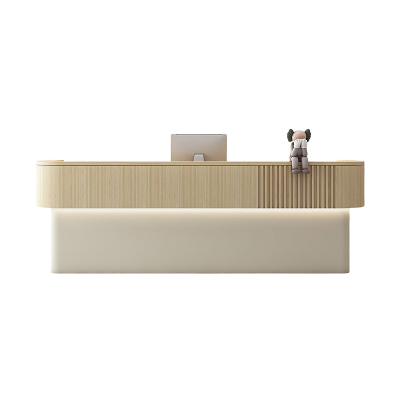 Modern Gloss LED Reception Desk & Front Desk 120-400cm CPU Cabinet by BDLFurniture
