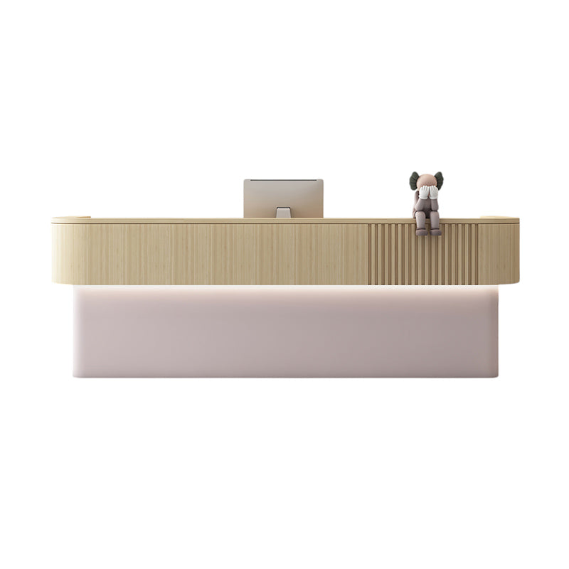 Modern Gloss LED Reception Desk & Front Desk 120-400cm CPU Cabinet by BDLFurniture