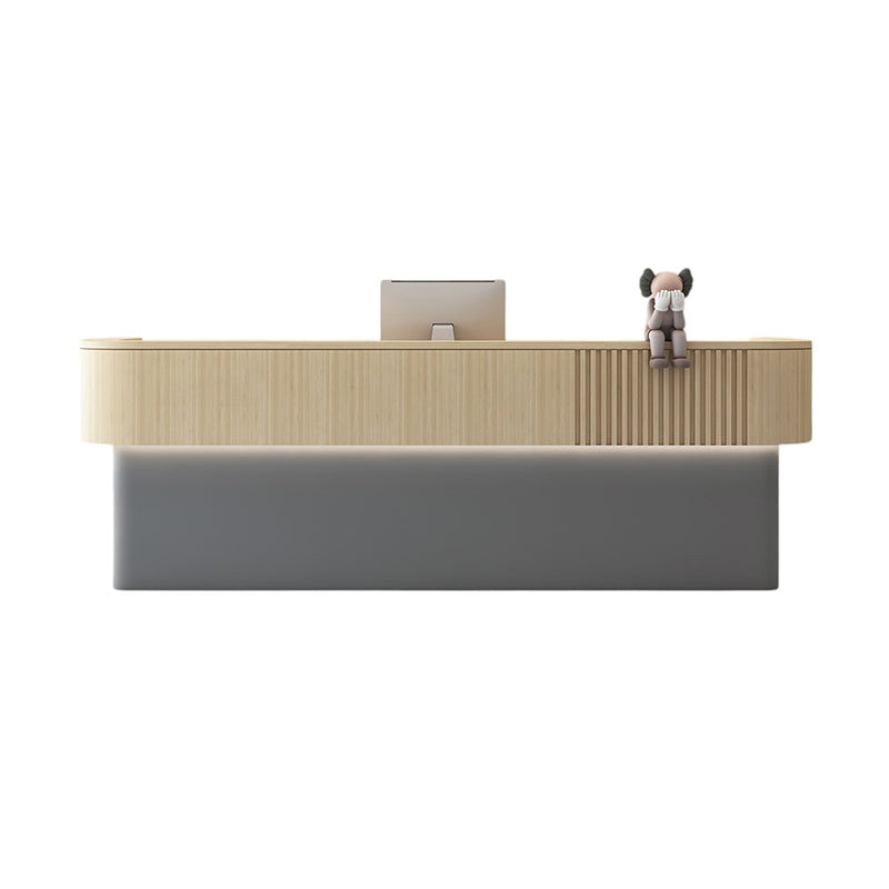 Modern Gloss LED Reception Desk & Front Desk 120-400cm CPU Cabinet by BDLFurniture
