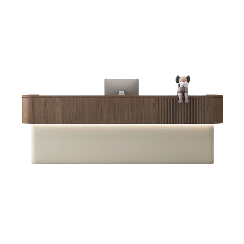 Modern Gloss LED Reception Desk & Front Desk 120-400cm CPU Cabinet by BDLFurniture