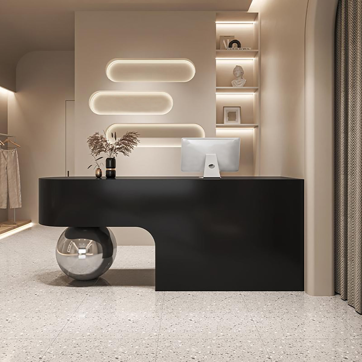 BDLFurniture Luxury Modern Reception Desk & Front Desk 100-320cm Reception Counter
