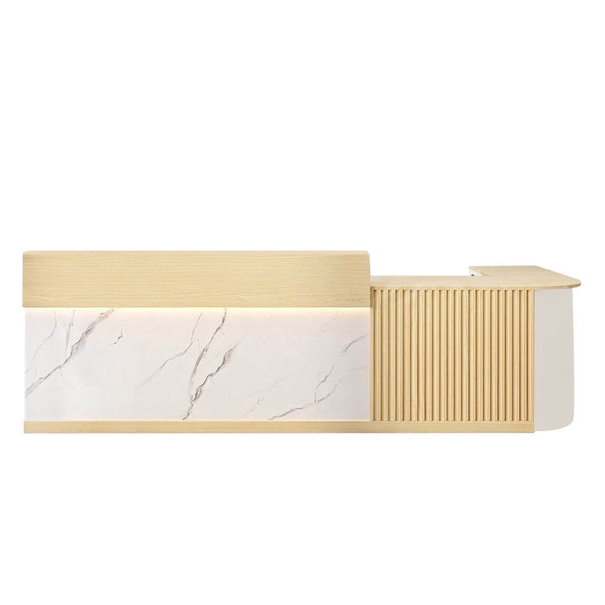 L Shaped Corner Reception Desk & Front Desk Cafe Retail Multi Size Cafe Counter Desk