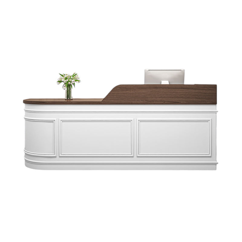 BDLFurniture Nordic Curved Reception Desk & Front Desk Salon Boutique Cafe Corner