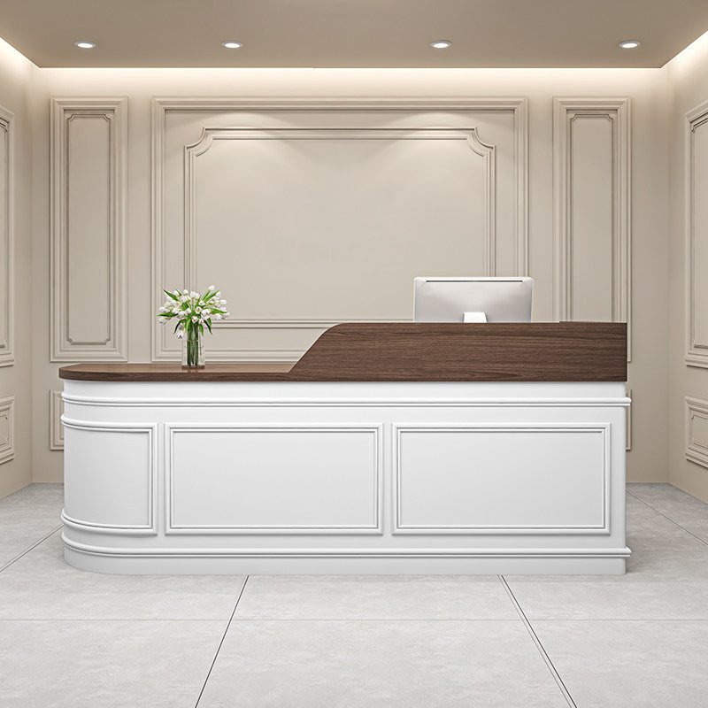 BDLFurniture Nordic Curved Reception Desk & Front Desk Salon Boutique Cafe Corner