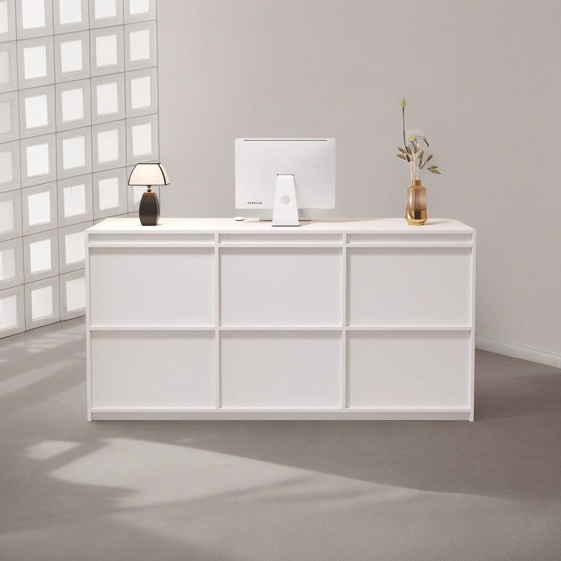 Cream Aesthetic Reception Desk & Front Desk Gloss Salon Boutique Bar Compact Bar Counter Desk
