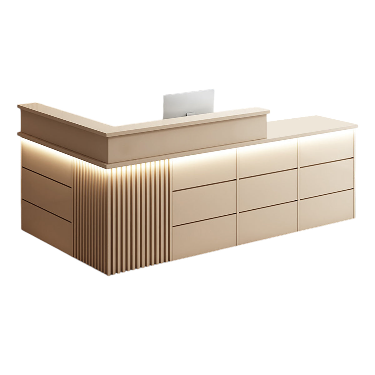 Vintage L Shaped Reception Desk & Front Desk & Boutique Cashier Desk & Commercial Counter