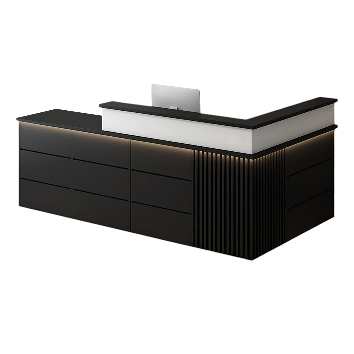 Vintage L Shaped Reception Desk & Front Desk & Boutique Cashier Desk & Commercial Counter