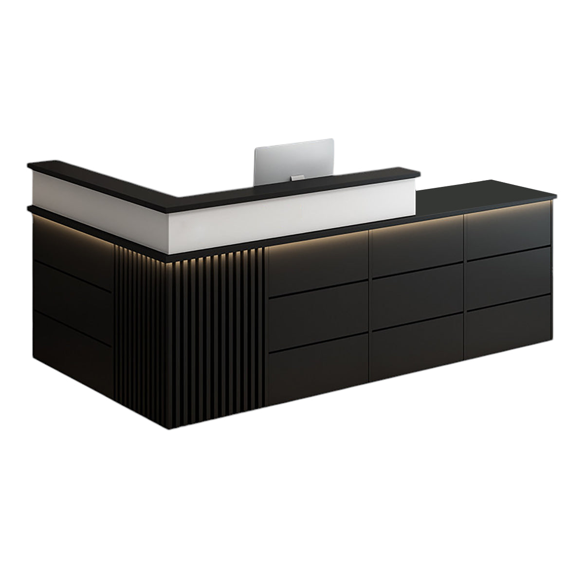 Vintage L Shaped Reception Desk & Front Desk & Boutique Cashier Desk & Commercial Counter