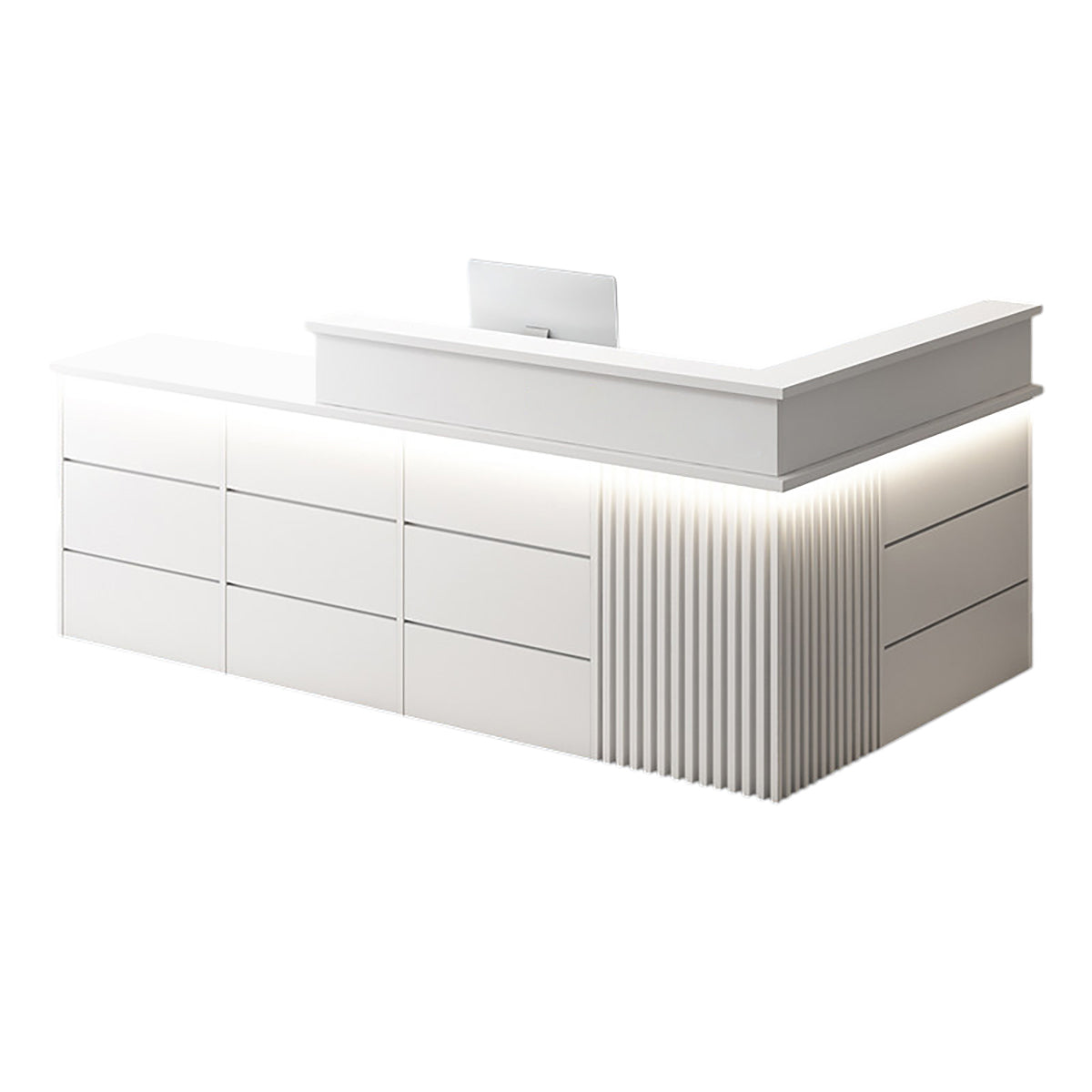 Vintage L Shaped Reception Desk & Front Desk & Boutique Cashier Desk & Commercial Counter